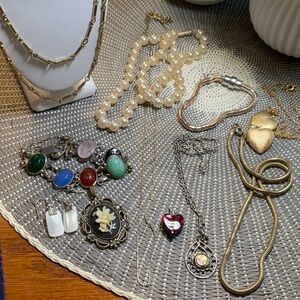 Elegant Gold Tone and Silver Tone Jewelry Set